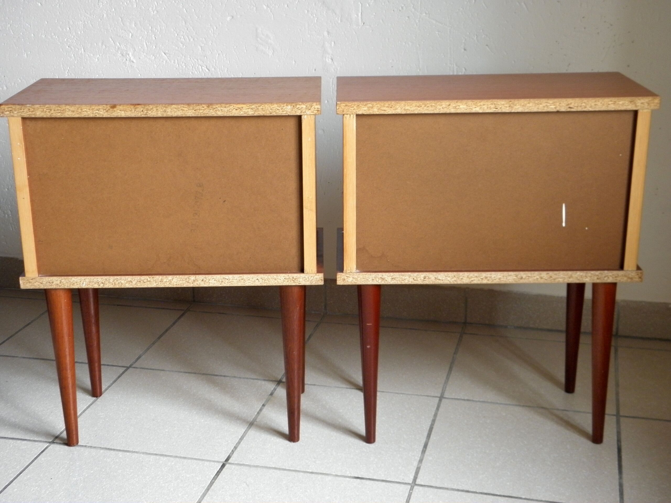 Pair of 70s bedside