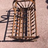 19th century wooden rocking cradle