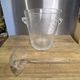 Large champagne bucket / cooler and its ladle Bubble glass Biot