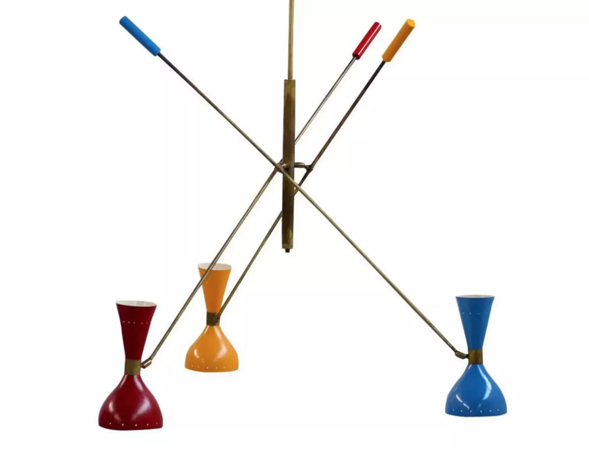 Lustre balancier italien 3 bras articulable