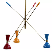 Lustre balancier italien 3 bras articulable