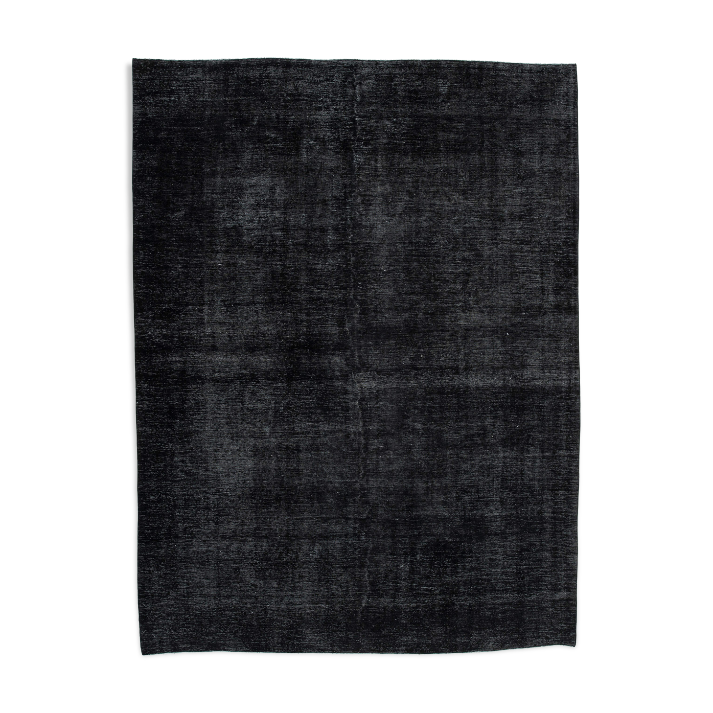 Hand-Knotted Oriental Overdyed 290 cm x 391 cm Black Wool Carpet