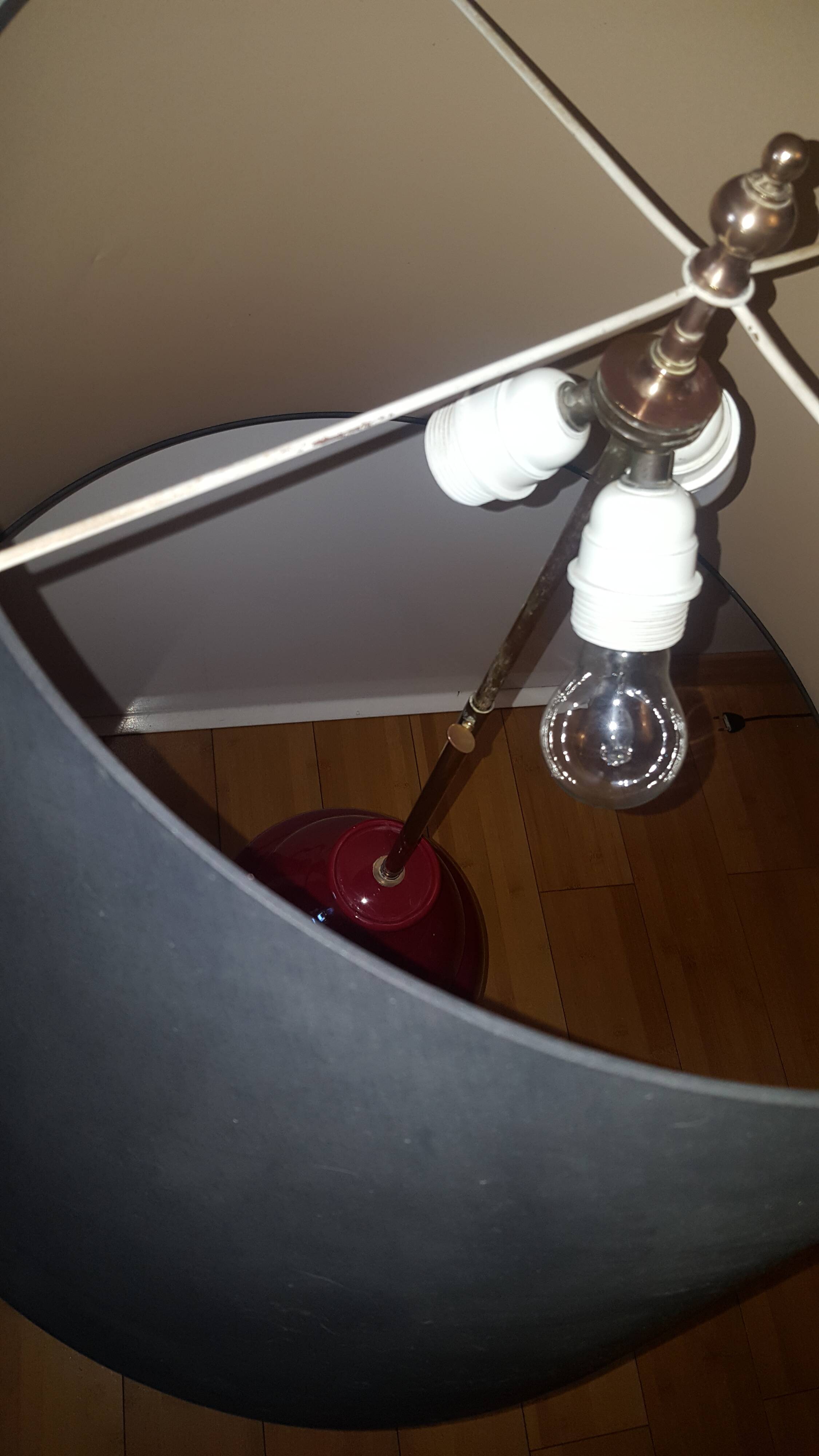Lampadaire en céramique avec abat jour , Jacques Molin