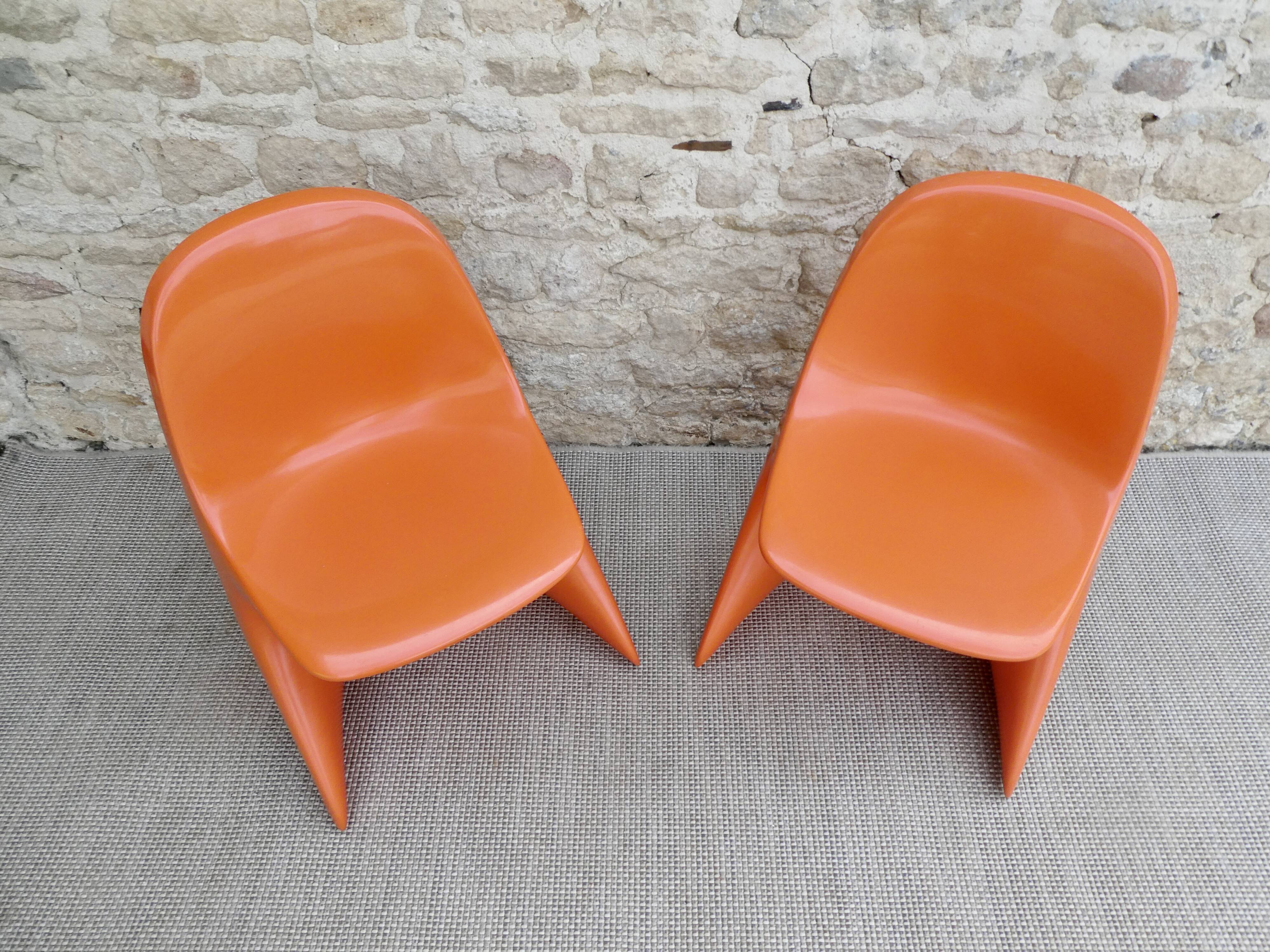 Pair of Casolino children's chairs from the 70s