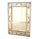 Large Vintage French Bistro Mirror with Hand-Painted Decoration and Gold Frame