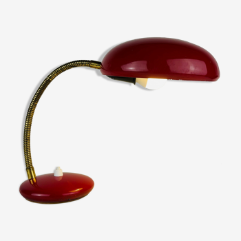 Lampe de bureau rouge du milieu du siècle Italie 1970s