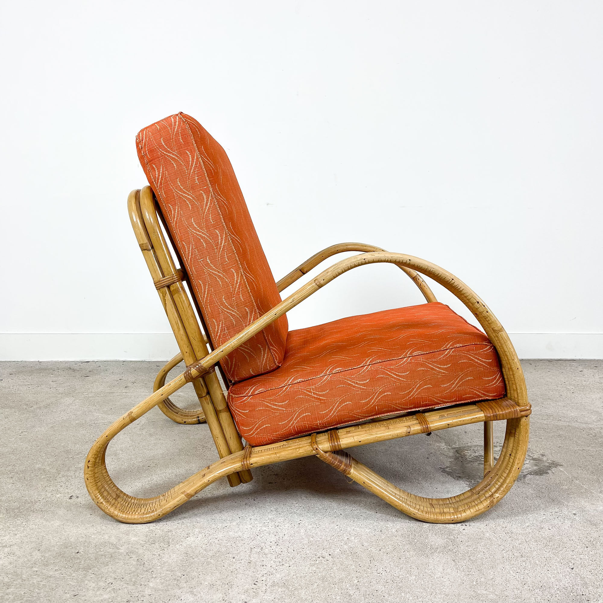 Vintage rattan lounge chair Rohe Noordwolde
