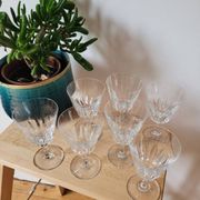 Set of 7 Baccarat Côte d'Azur wine glasses