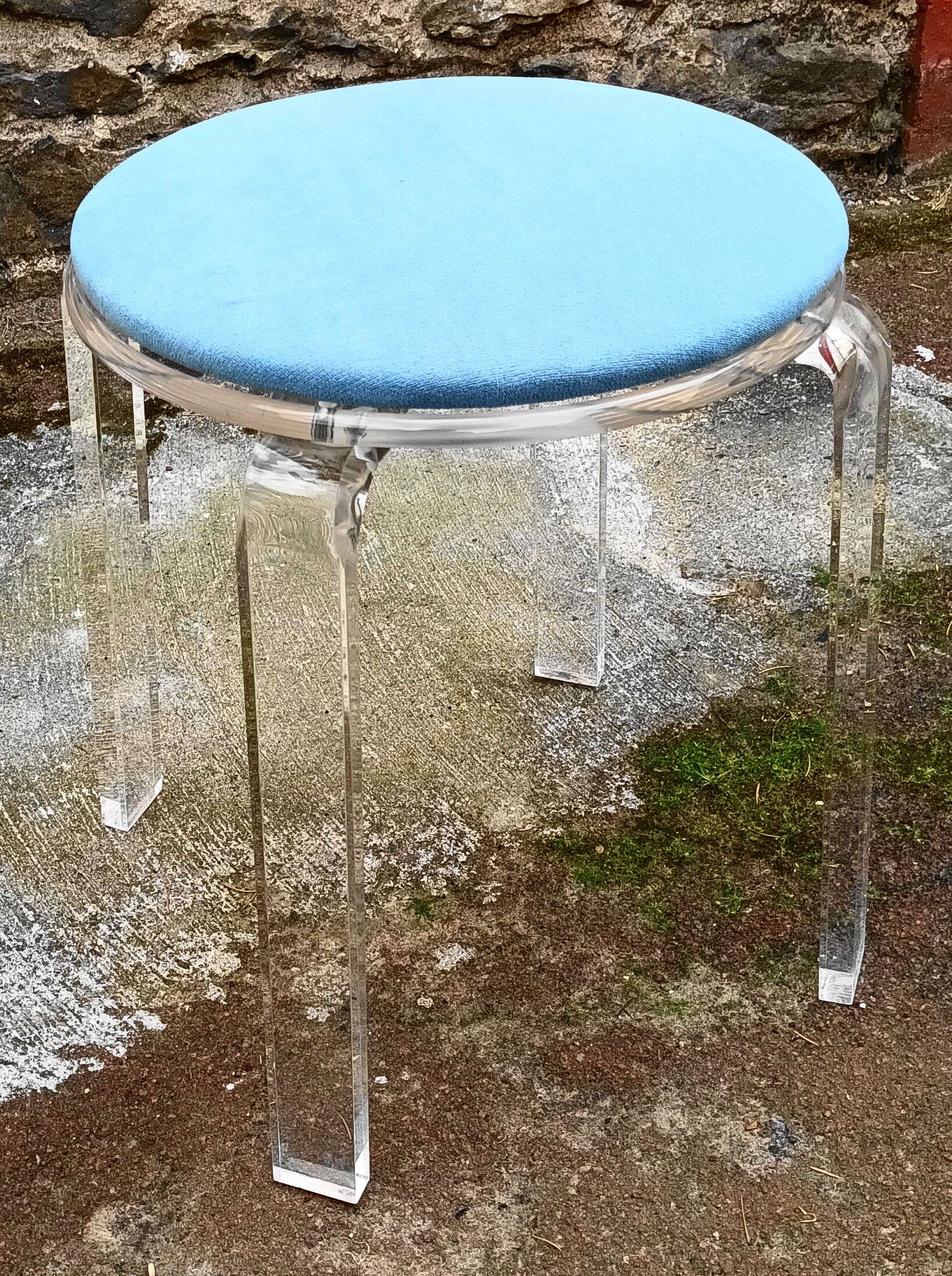 Plexiglas stool from the 80s