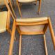 4 Baumann Scandinavian chairs, solid wood and beige leather, 1960