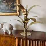 Lampe de sol table en laiton de palmier Bottega Gadda Italie, 1960