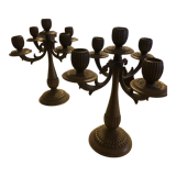 Pair bronze candlesticks