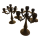 Paire chandeliers bronzes