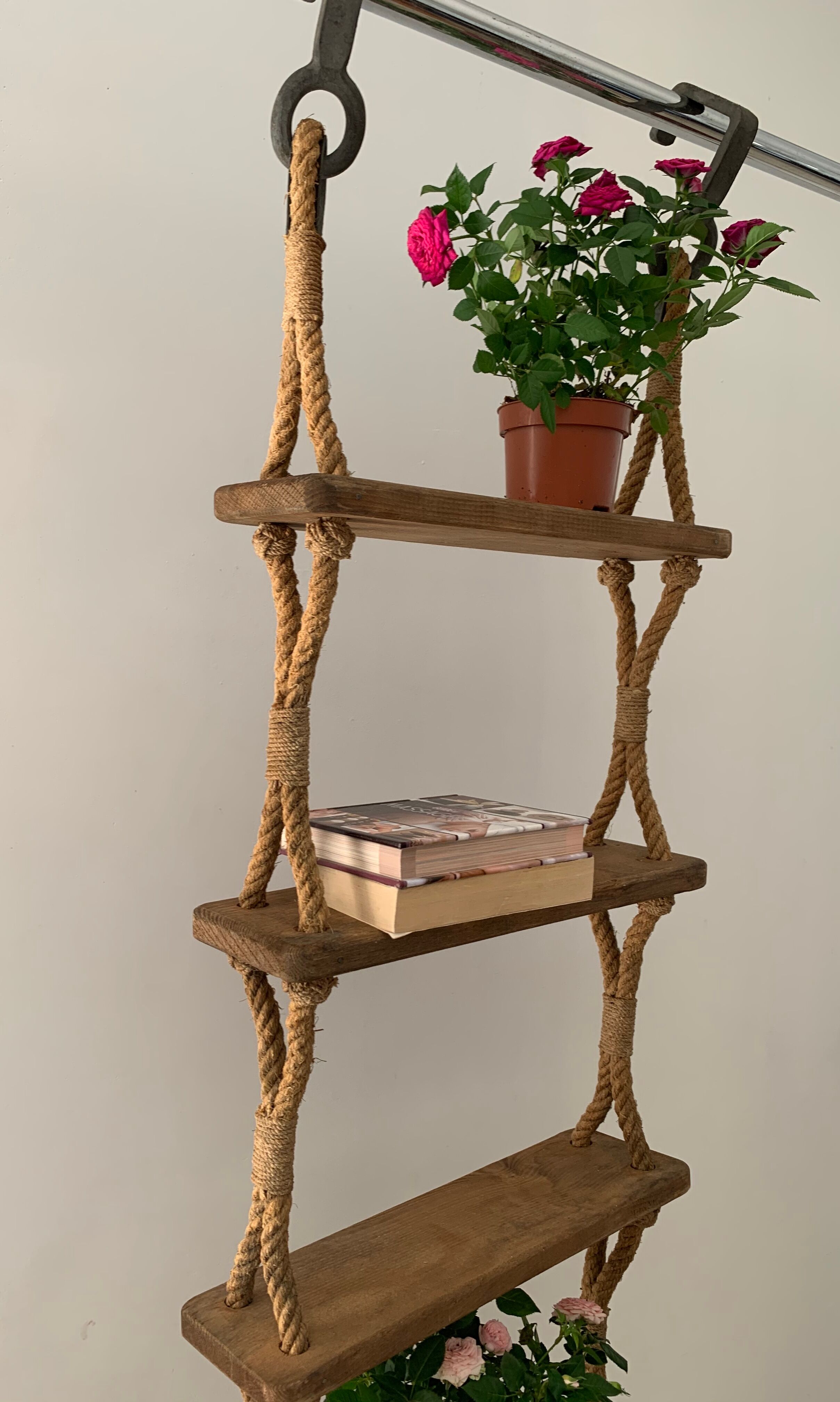 Ancient navy rope and wood scale
