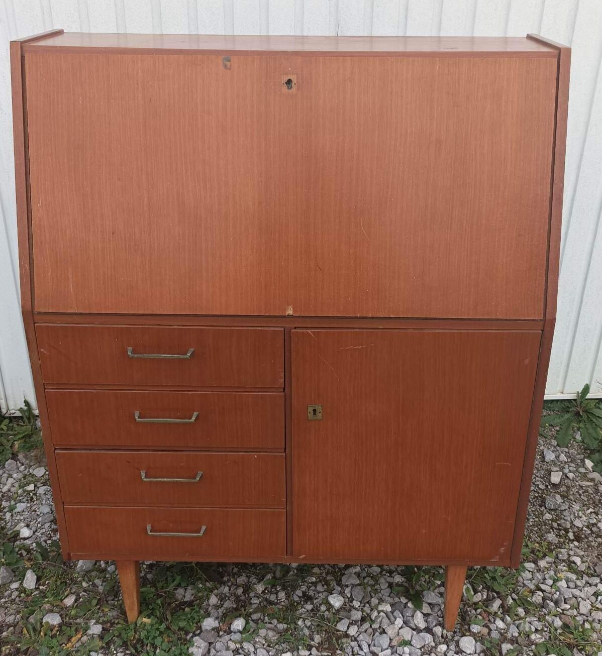 Writing desk 4 vintage drawers