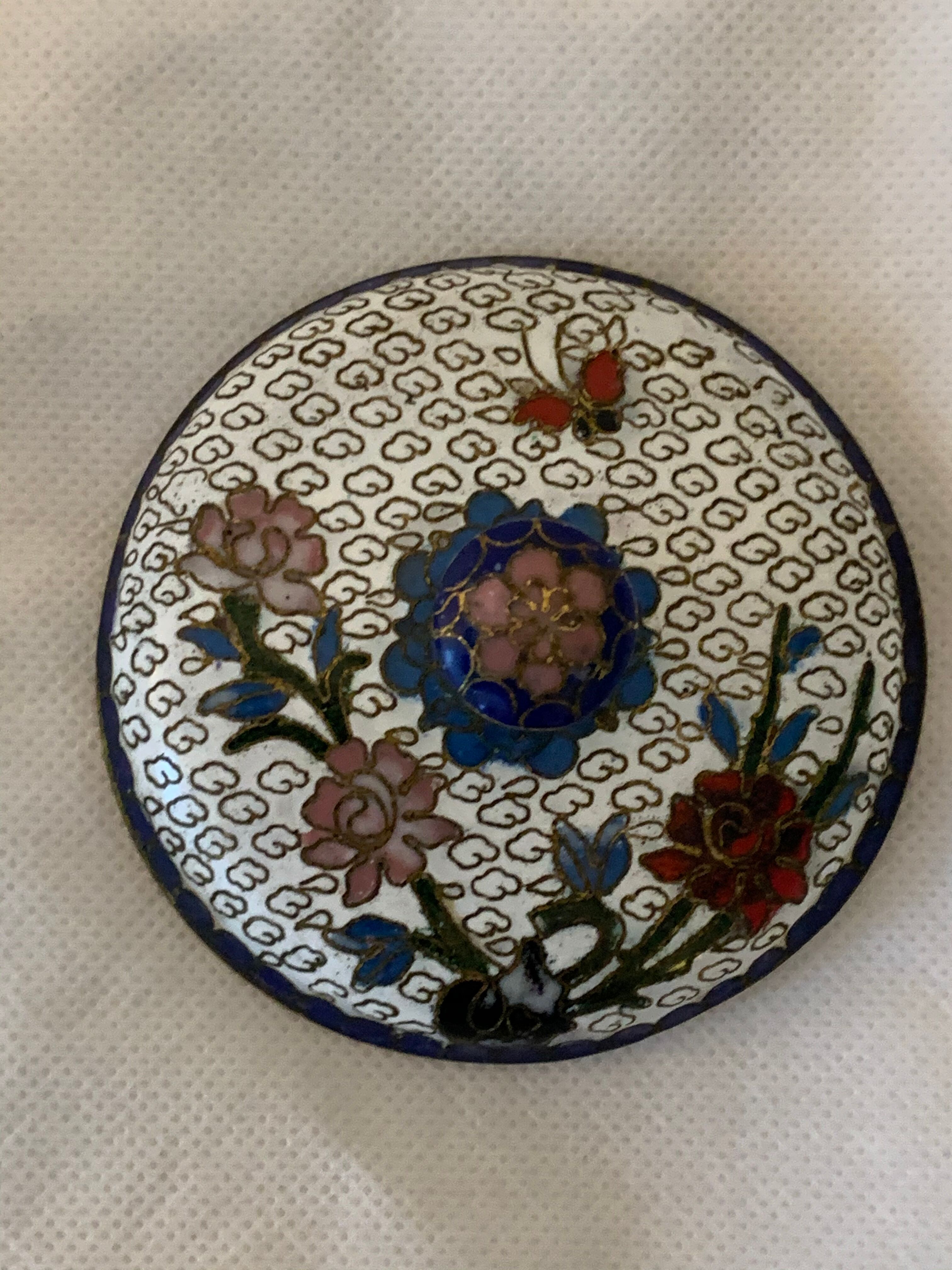 Asian enamels partitioned box