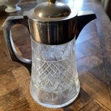 Glass and silver carafe