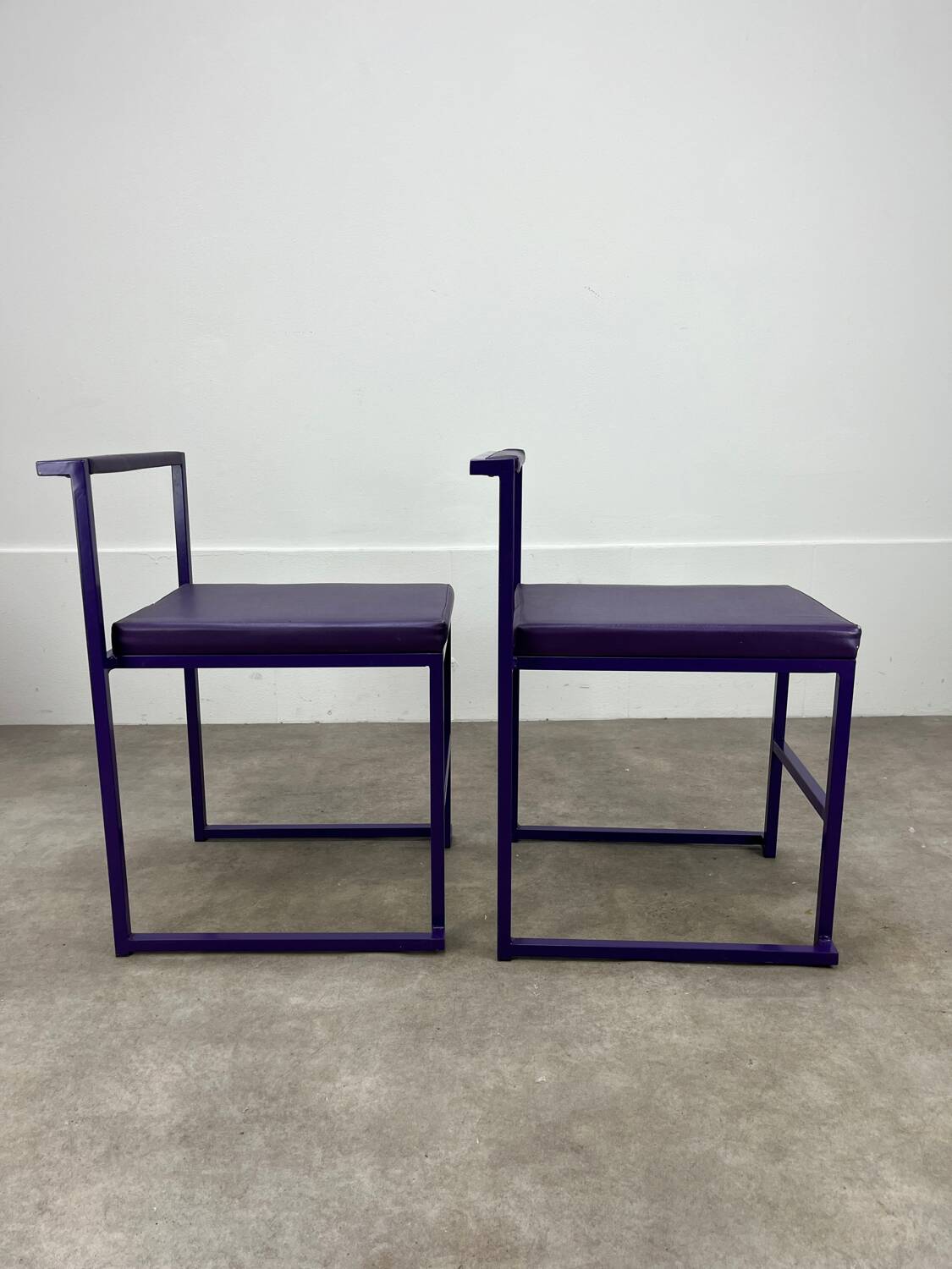 2 postmodern design chairs, 80s