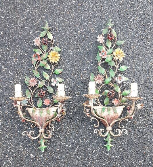 Pair of vintage wall sconces