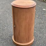 Somno bedside table renovated in solid raw mahogany wood