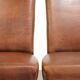 Set of 6 sheepskin dining chairs in a cognac colour with a lovely patina