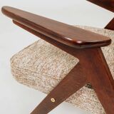 Scandinavian armchair in granola brown, mid-century modern design by Chier.