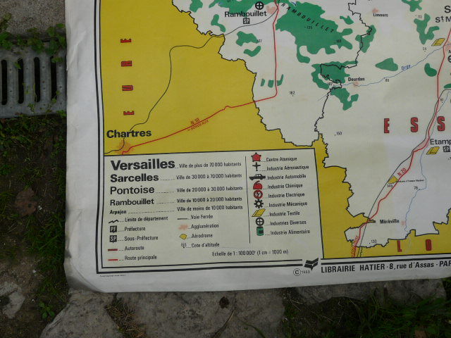 School poster N°49 Hatier 1969 Paris and suburbs