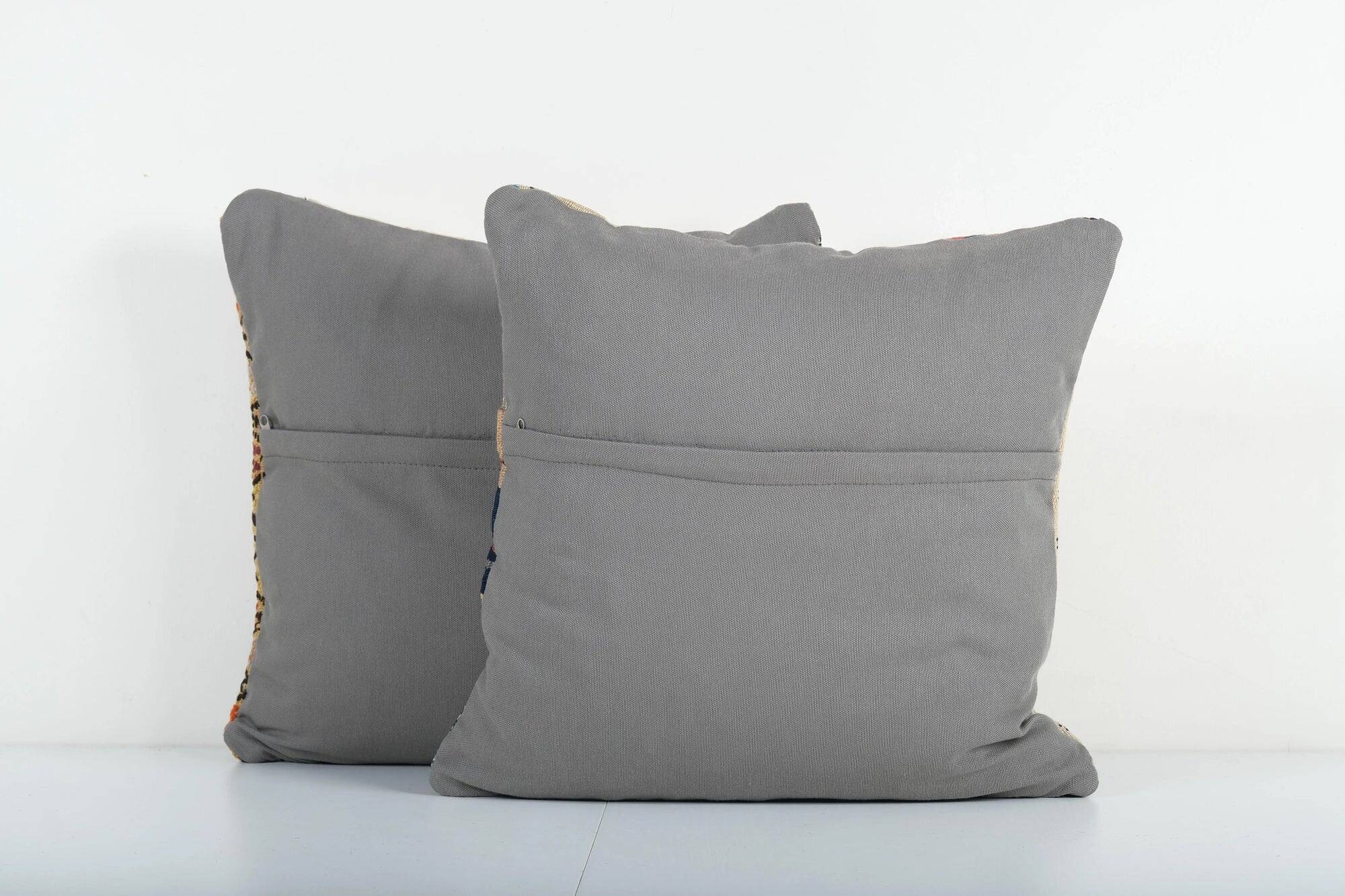 Set of 2 vintage kilim cushion covers 51x51 cm