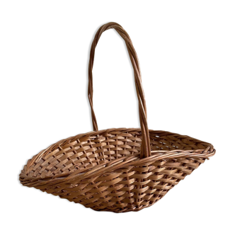 Panier osier couleur caramel