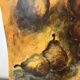 Still life with pears, watercolour on paper signed Françoise Persillon.