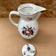 Old Teapot DIGOIN Sarreguemines White Ceramic Flower Decor #B631