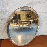 Oval beveled mirror