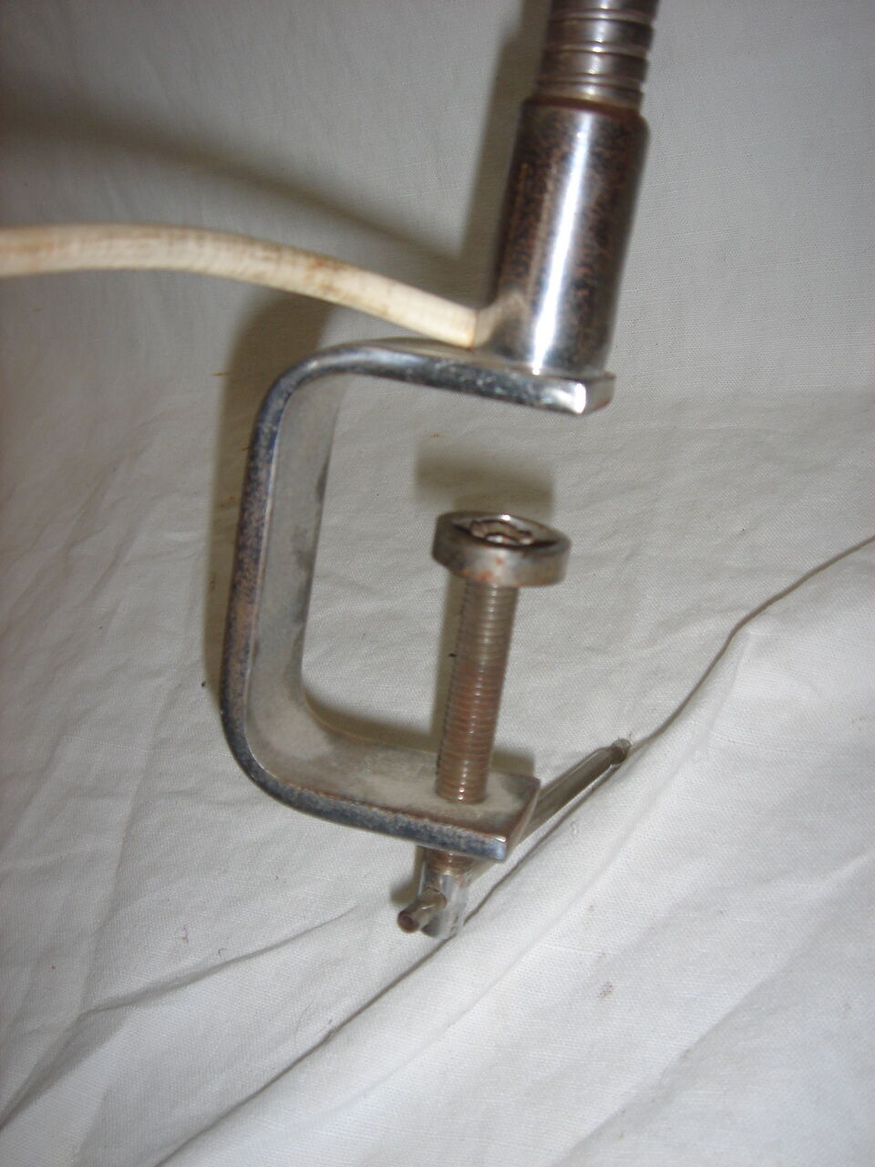 Silver metal workshop lamp