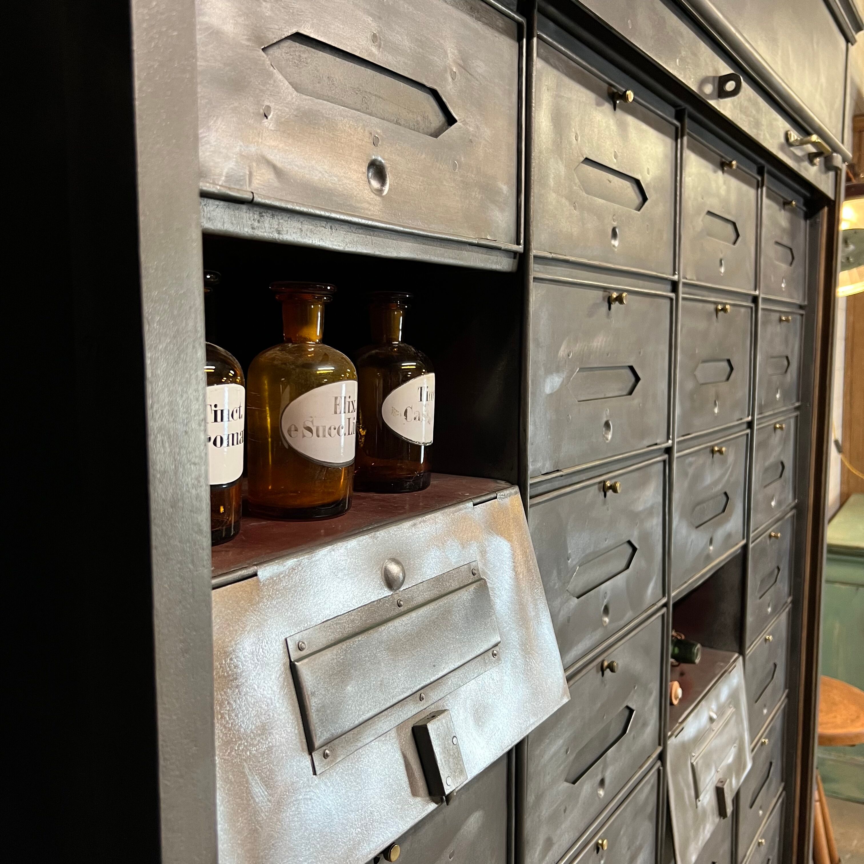 Furniture with flap and steel curtain circa 1930