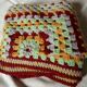 plaid - granny crochet blanket vintage colors 138 x 110 cm