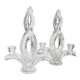 Pair of mid-century crystal candlesticks from Vannes