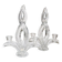 Pair of mid-century crystal candlesticks from Vannes