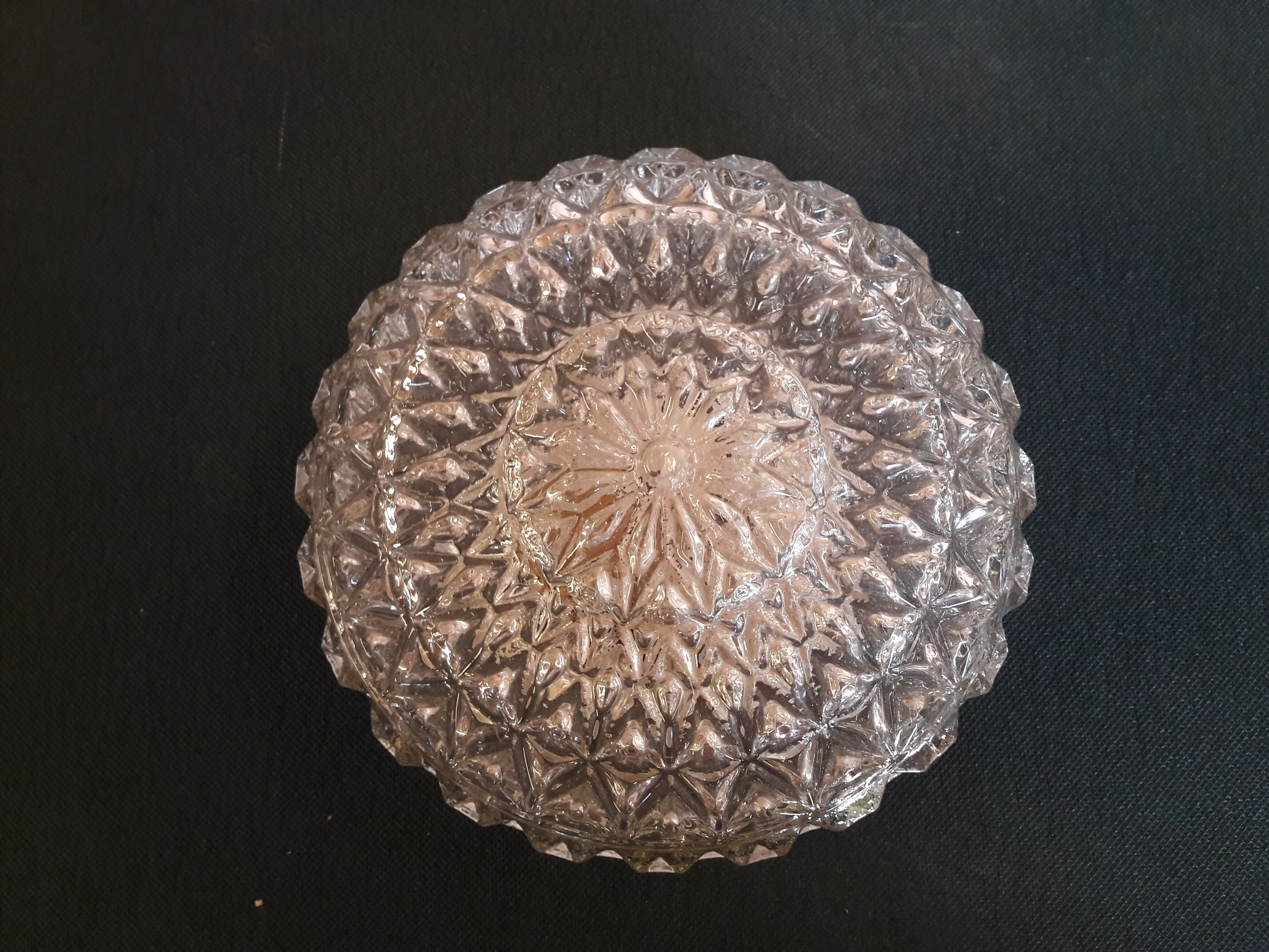 Round glass ceiling lamp