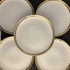 8 flat porcelain plates from Limoges Bernardaud, gilded Greek decoration, twentieth century