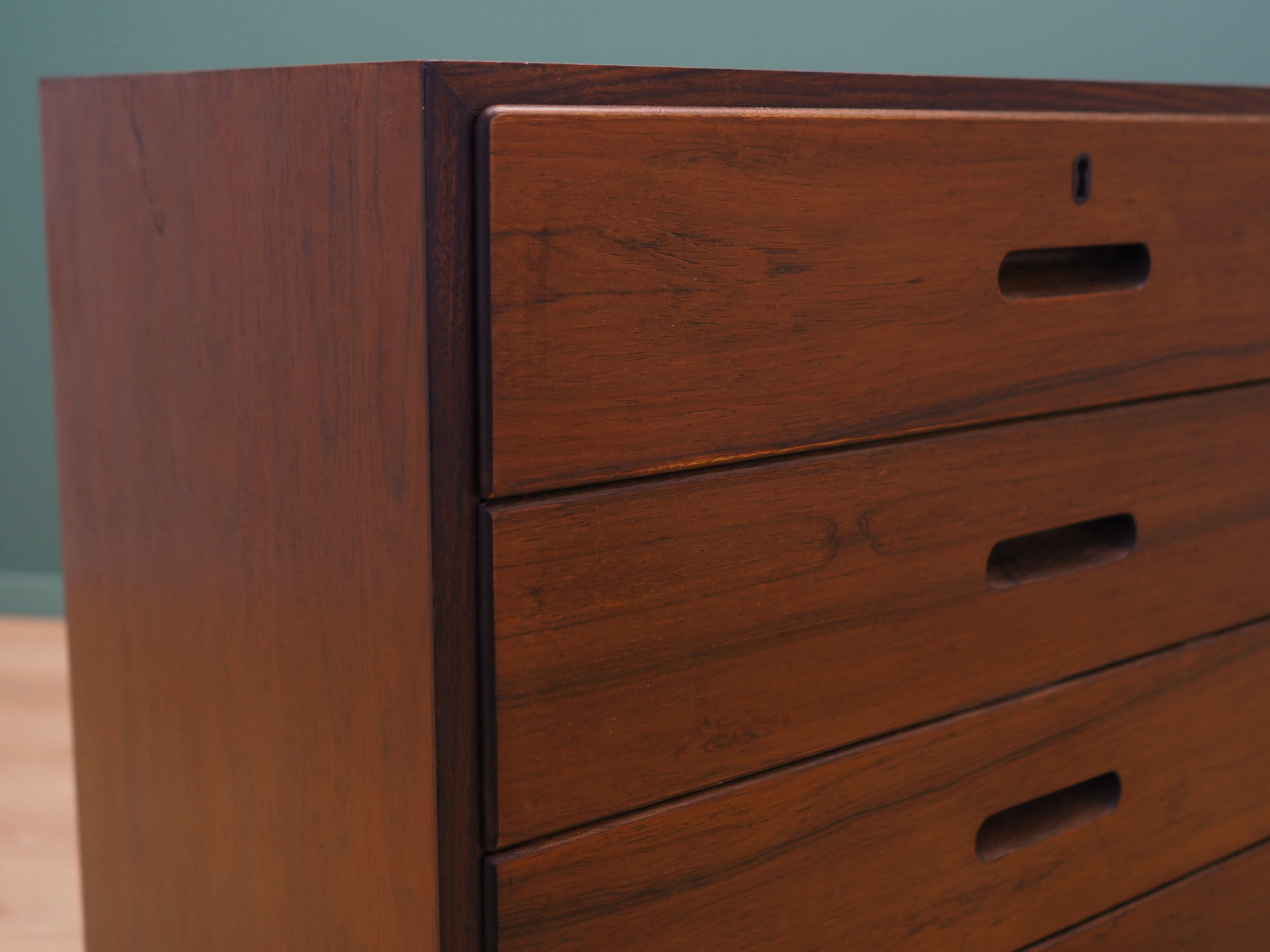Rosewood chest of drawers, Danish design, 1970s, designer: Kai Winding