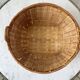 round rattan basket 60s-70s