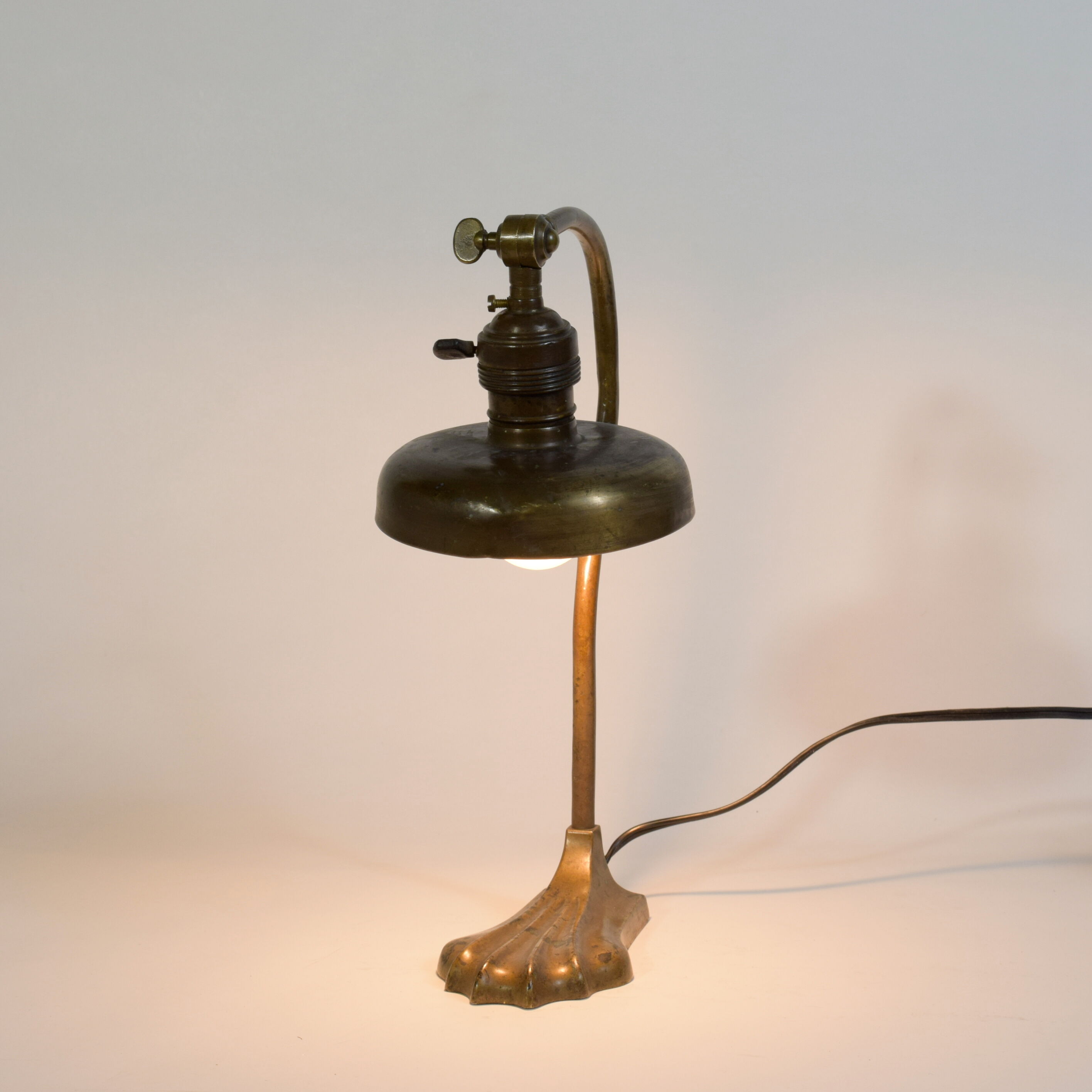 Art Nouveau bronze lamp