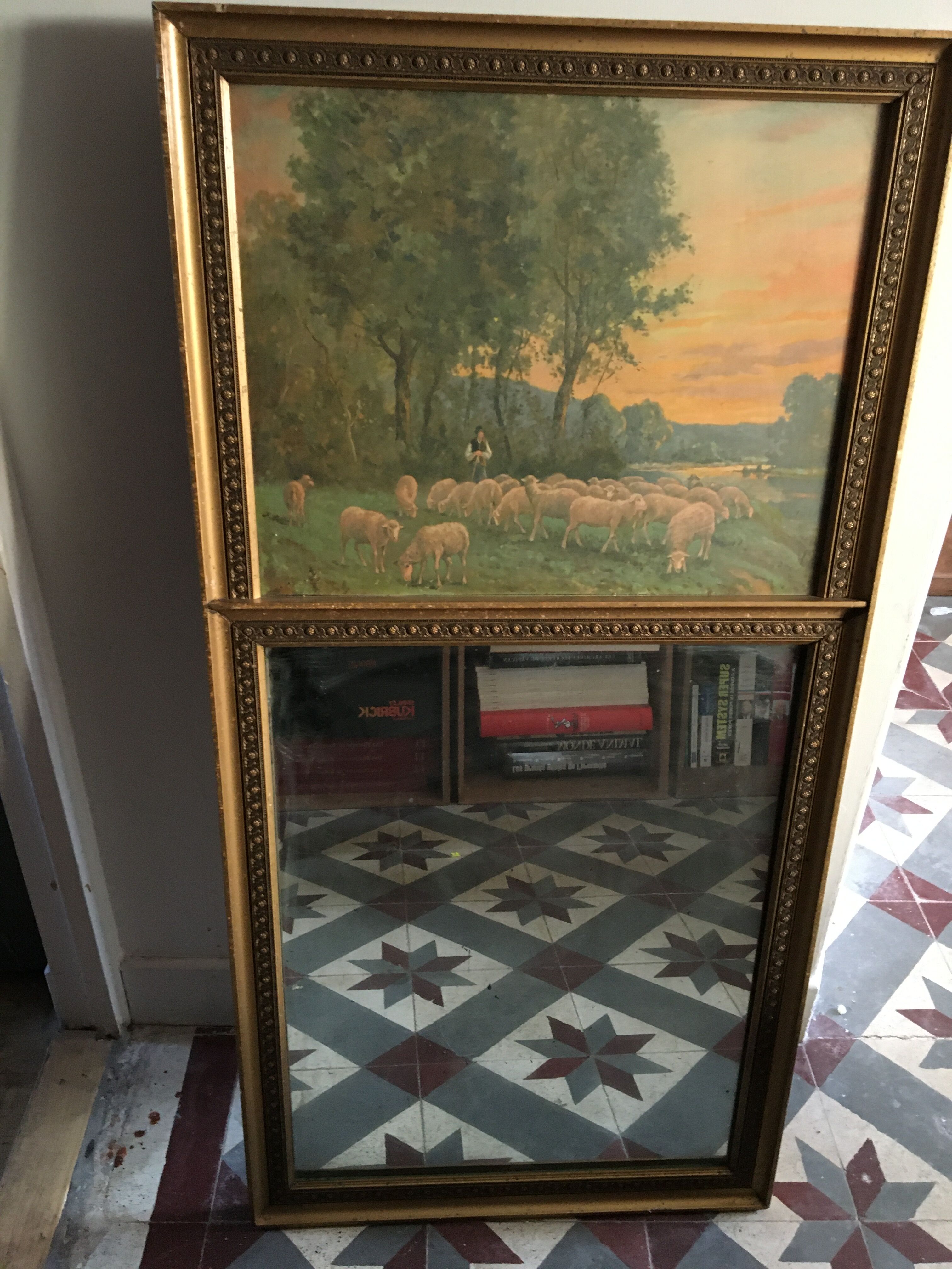 Trumeau late 19th 48x97cm