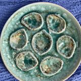 Set of 12 oyster plates, foam décor and foam
