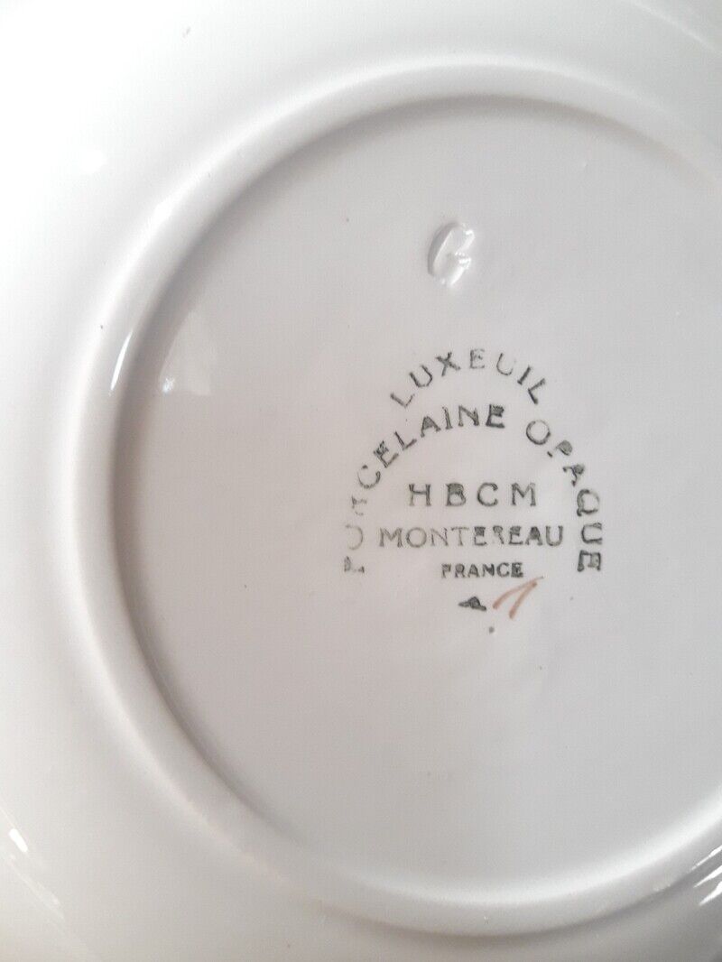 9 hollow plates Luxeuil HBCM flowers and foliage