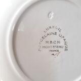 9 assiettes creuses Luxeuil HBCM fleurs et feuillages