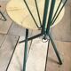 LaPalma folding chairs set of 2, dark green metal & woven cord, Italy, 1970s