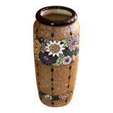Handmade marked ceramic floor vase, vintage from the 70s