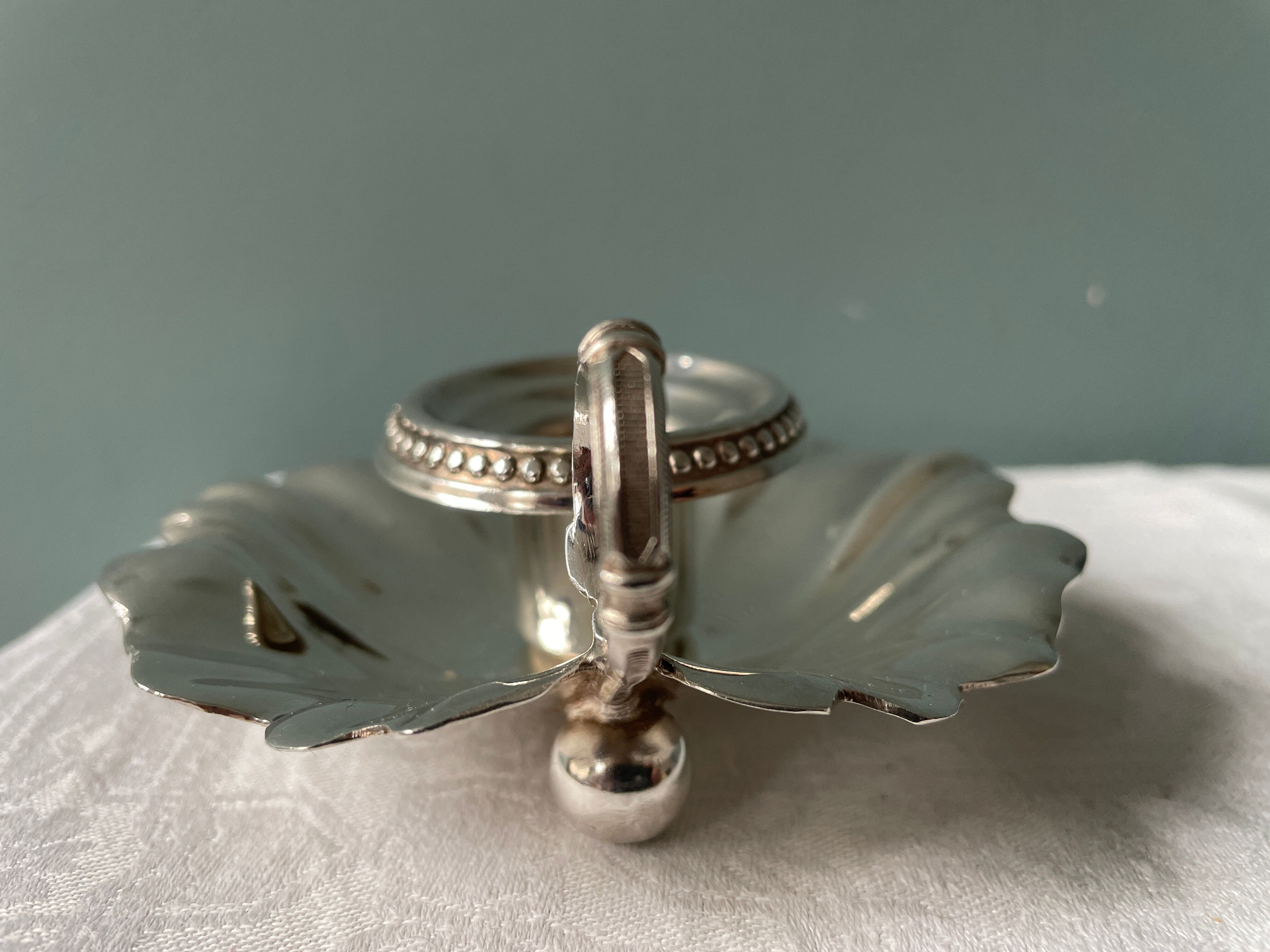 Silver metal candle holder, SFAM goldsmith