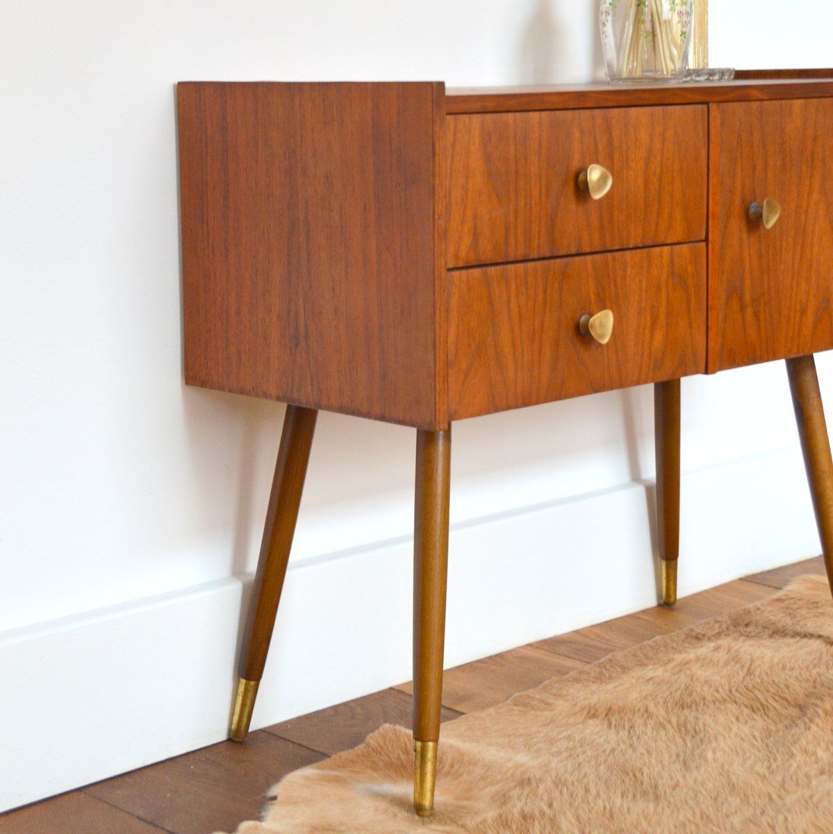 Console, bedside feet compass vintage 1950s